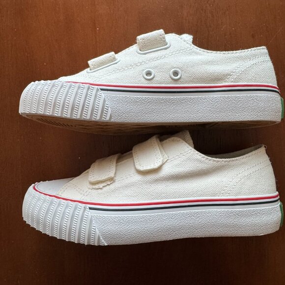 NWT PF Flyers Boy's Center Lo 3V White Canvas 13 Little Kid Hook and Loop Strap - Picture 3 of 8